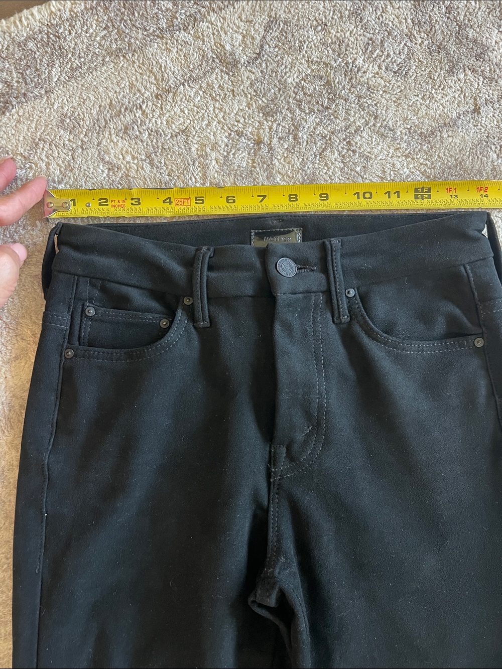 MOTHER Jean Bundle Straight Leg Jeans - Blue, Black, Gray - Picture 8 of 16